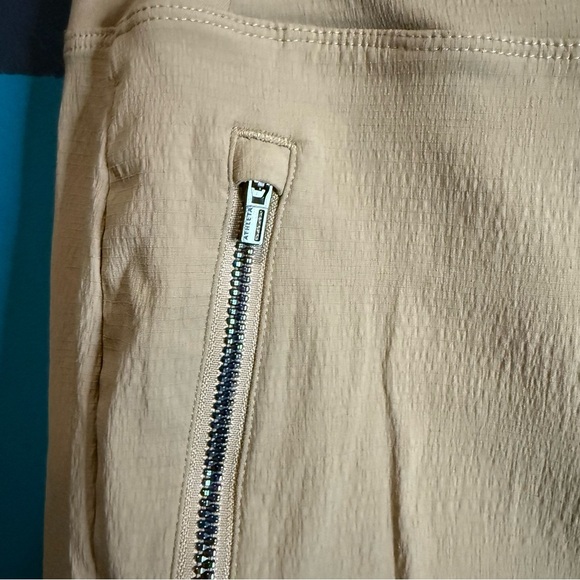 Tan Ankle Cropped Pants with Tapered Leg - Picture 3 of 13